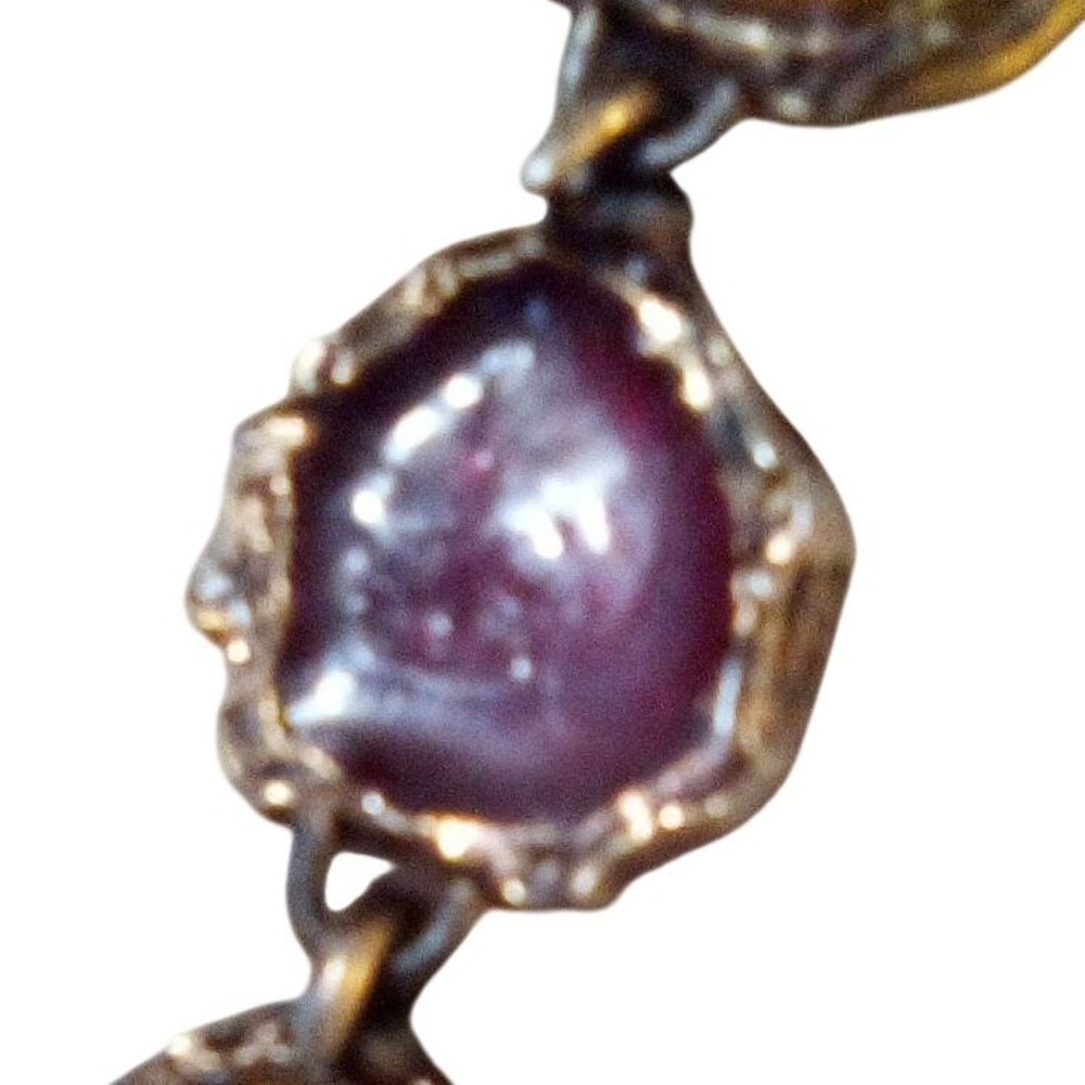 Artisan Multicolored Gemstone Link Bracelet Gold Tone‎ Women's Fashion Jewelry - Picture 6 of 8